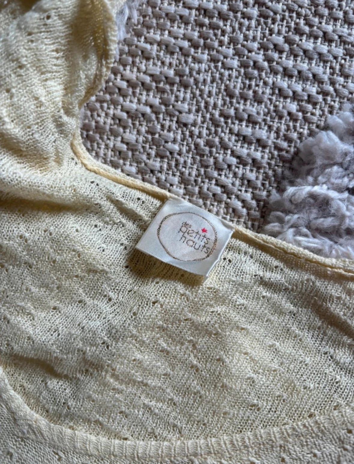 Des Petits Hauts yellow size 3 linen sweater – photo 3